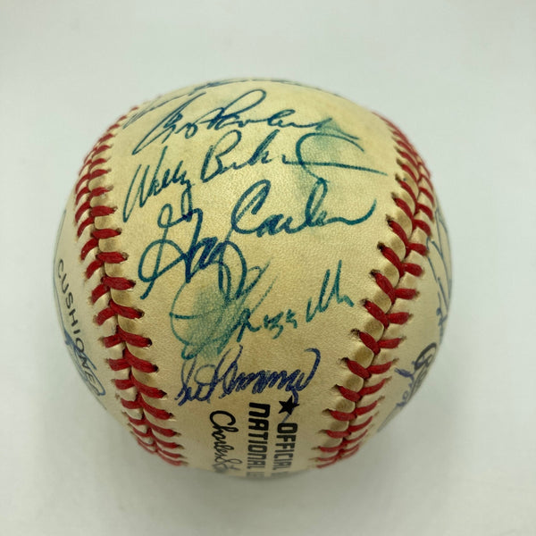 1986 New York Mets World Series Champs Team Signed Vintage NL Baseball JSA COA