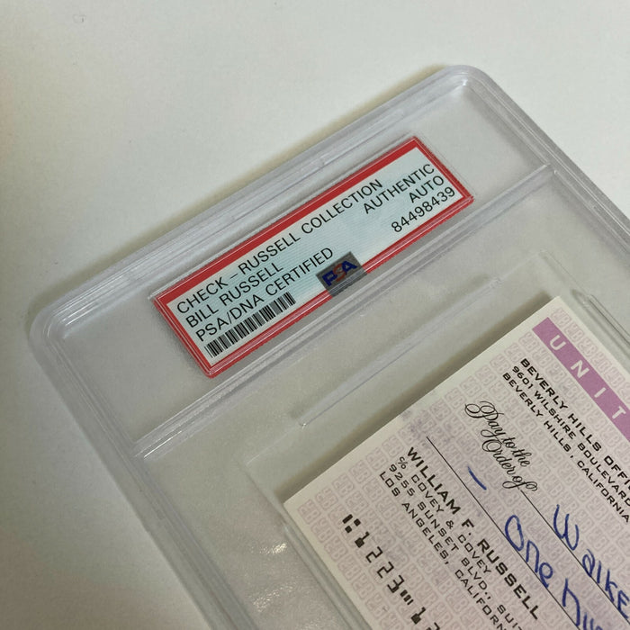 Bill Russell Signed Autographed Bank Check PSA DNA Boston Celtics HOF Legend