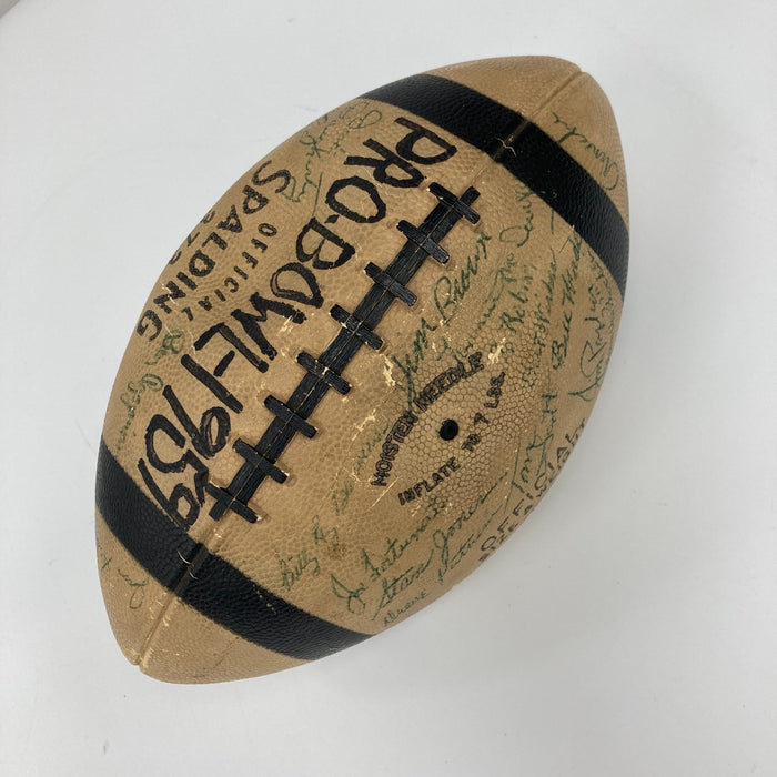 1959 NFL Pro Bowl Multi Signed Football 50 Sigs Johnny Unitas JSA COA RARE