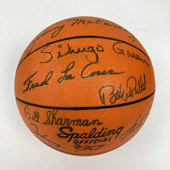 Bill Russell Red Auerbach Boston Celtics HOF Legends Signed Basketball Beckett
