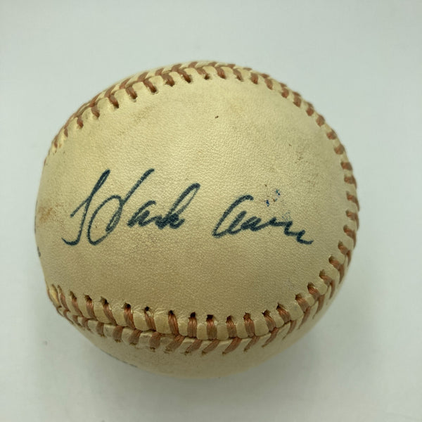 Hank Aaron Signed 1970's Official American League Macphail Baseball JSA COA
