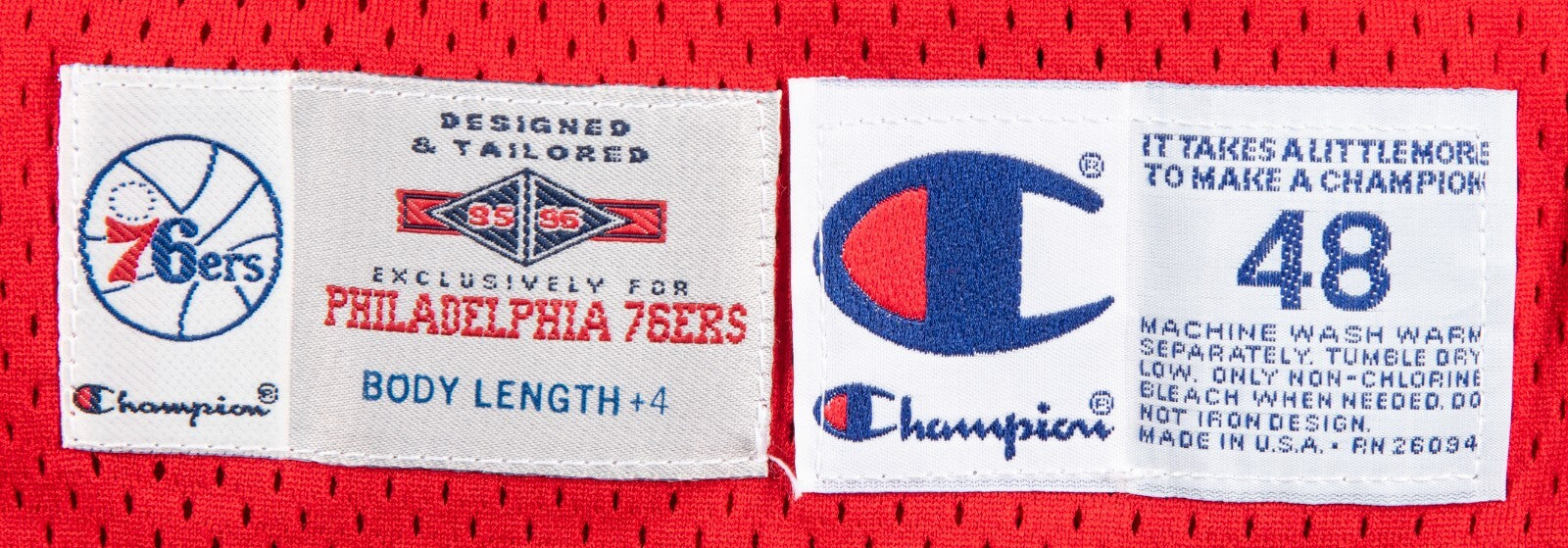 Shawn Bradley Signed Team-Issued 1995-96 Philadelphia 76ers Road Jersey Beckett