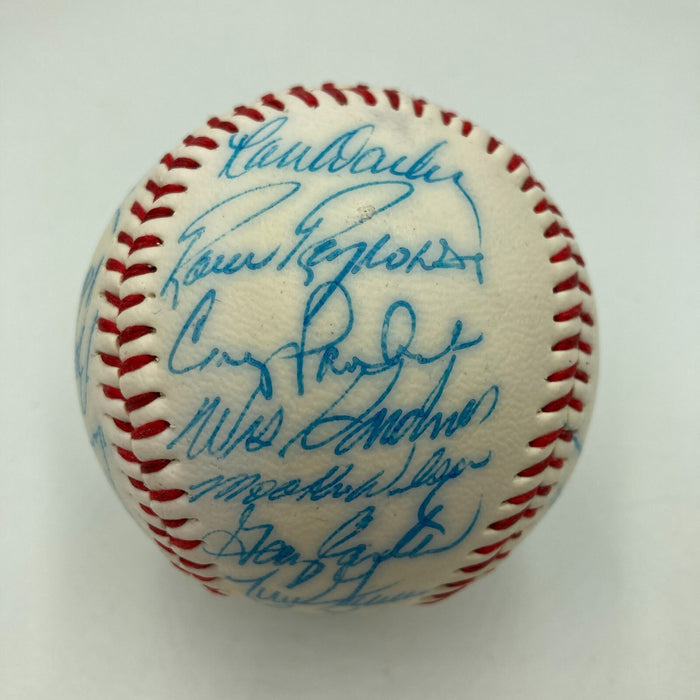 1985 - 1986 New York Mets Team Signed Baseball 28 Sigs With Gary Carter
