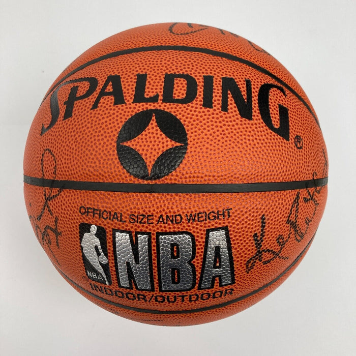1991-92 Boston Celtics Team Signed Spalding Basketball 15 Sigs Larry Bird JSA