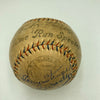 Babe Ruth, Mickey Mantle, Joe Dimaggio & Roger Maris Signed Baseball JSA COA