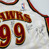 1999-2000 Atlanta Hawks Team Signed Game Issued Jersey JSA COA
