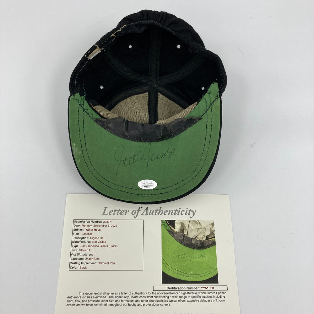 Willie Mays Signed Vintage 1960's San Francisco Giants Hat JSA COA RARE