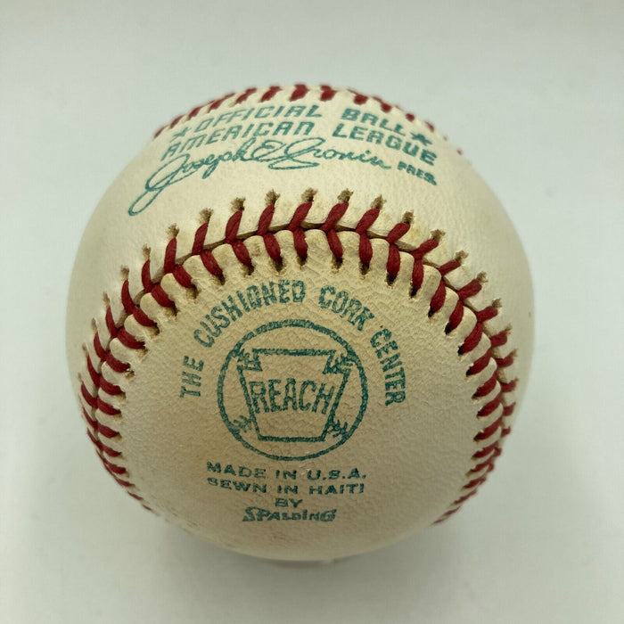 Joe Dimaggio Signed Vintage American League Joe Cronin Baseball JSA COA