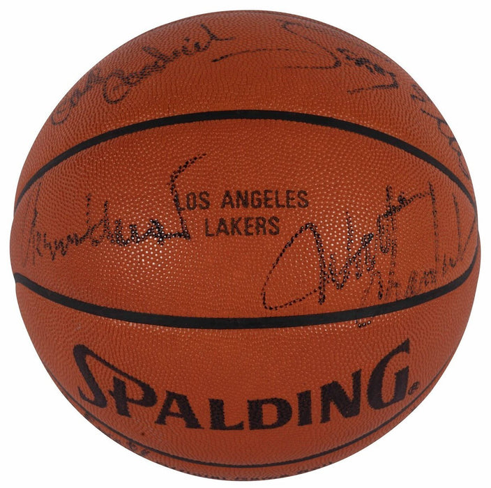 Wilt Chamberlain 1972-73 Los Angeles Lakers Team Signed Basketball PSA DNA COA