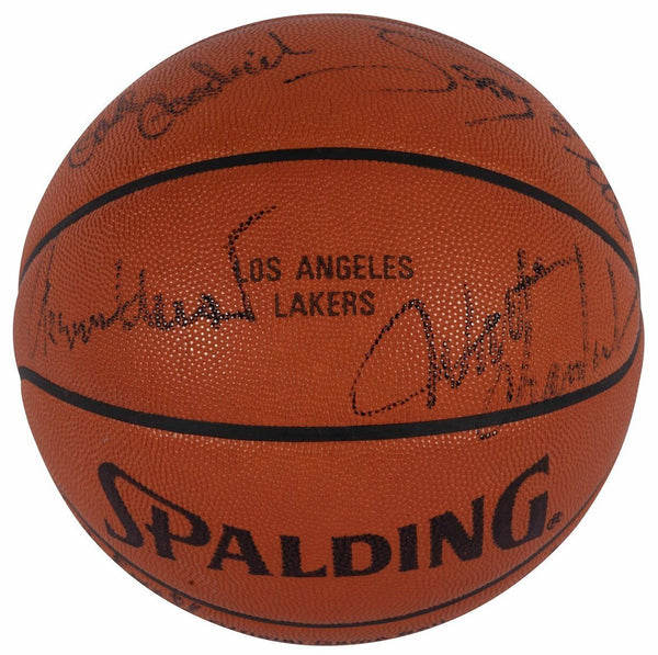 Wilt Chamberlain 1972-73 Los Angeles Lakers Team Signed Basketball PSA DNA COA