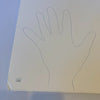 Hank Aaron Signed Large 15x24 Actual Hand Tracing With JSA COA Very Rare