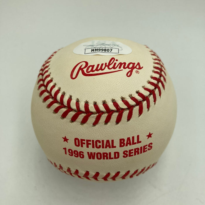 John Sterling "Hayes Makes The Catch!" Signed 1996 World Series Baseball JSA COA