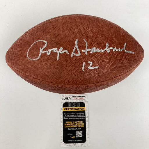 Roger Staubach #12 Signed Official NFL Wilson Game Football JSA COA