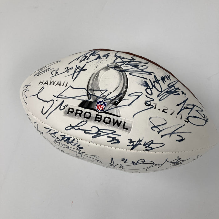 2013 Pro Bowl Team Signed Football Drew Brees Eli Manning JSA COA