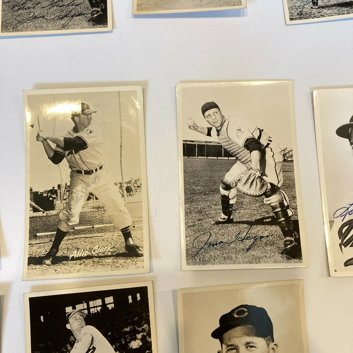 Lot Of (21) 1950's Cleveland Indians Signed Autographed Vintage Photos
