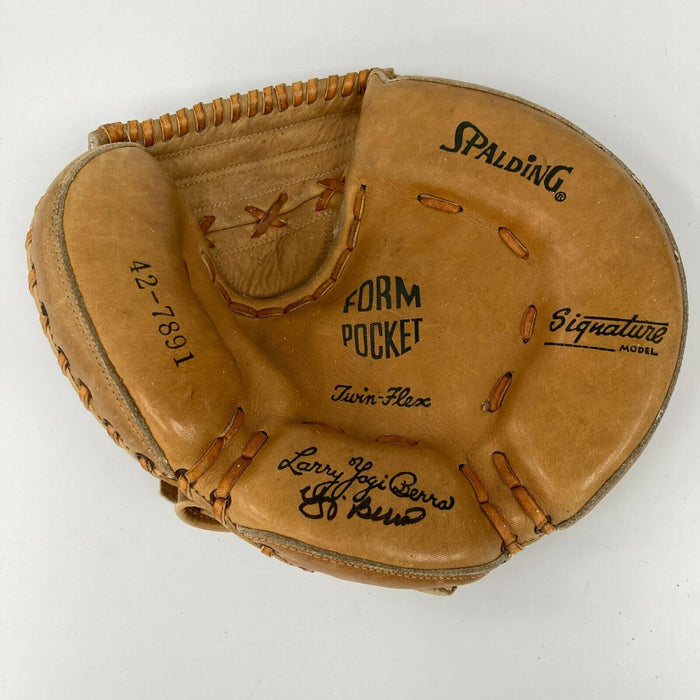 Yogi Berra Signed 1950's Spalding Game Model Catcher's Mitt Glove JSA COA