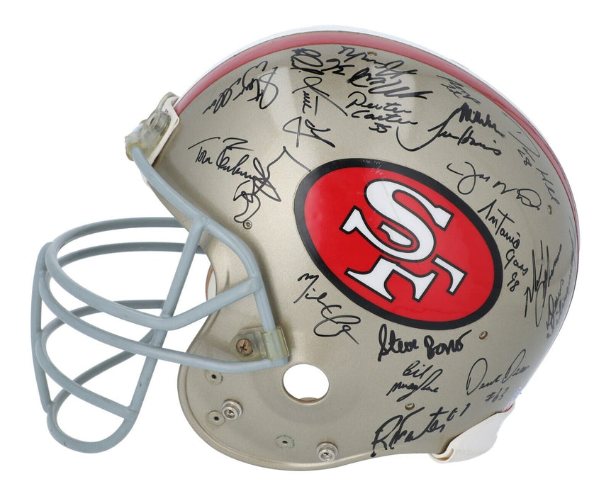 1992 San Francisco 49ers Team Signed Full Size Game Model Helmet Beckett COA