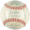 Beautiful 1956 Milwaukee Braves Team Signed NL Giles Baseball Hank Aaron JSA COA