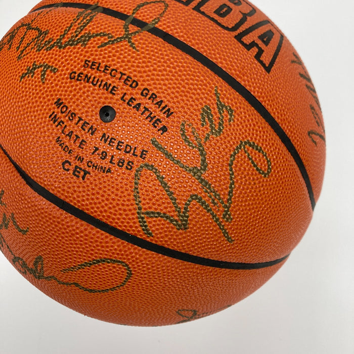1993-94 Houston Rockets NBA Champs Team Signed Official Game Basketball JSA COA