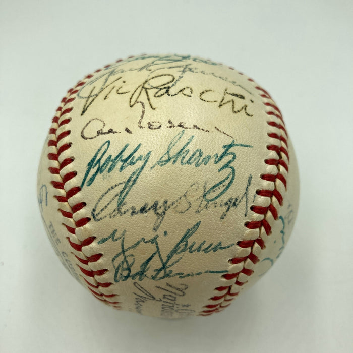 1952 All Star Game Team Signed Baseball Satchel Paige Mickey Mantle JSA COA