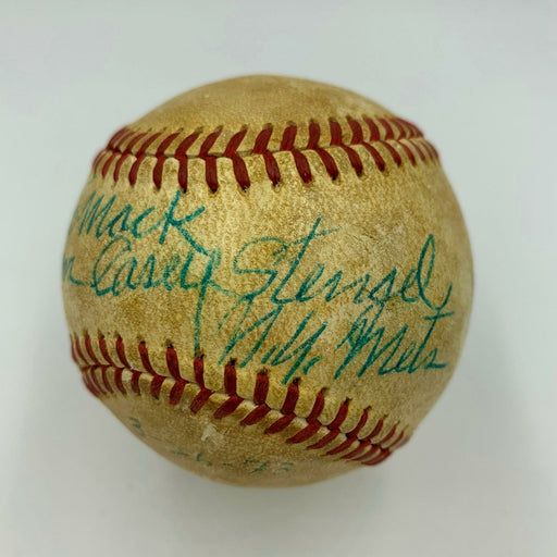 Nice Casey Stengel Single Signed Official American League Baseball With JSA COA