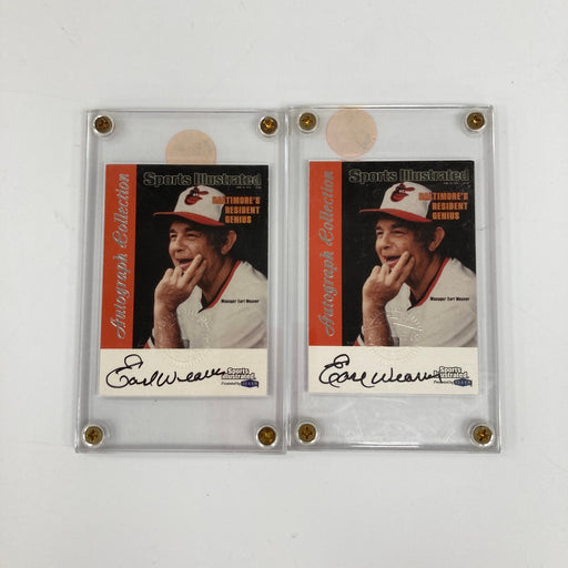 (2) Earl Weaver 1999 Fleer Sports Illustrated Autograph Collection Auto