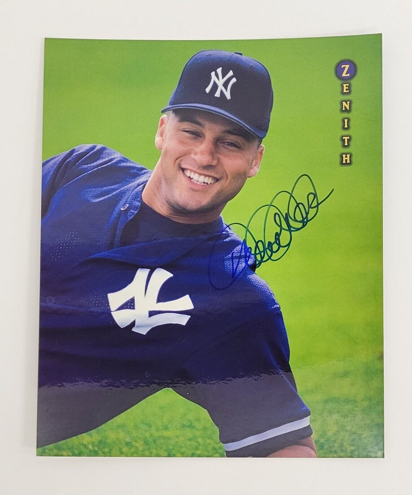 Derek Jeter Signed 1997 Pinnacle Zenith Jumbo 8x10 Card Auto Beckett COA