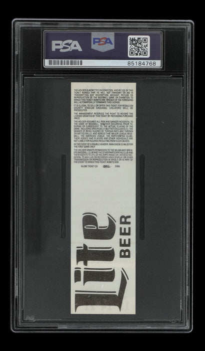 Nolan Ryan Signed 300th Win Full Ticket PSA 10 GEM MINT July 31, 1990