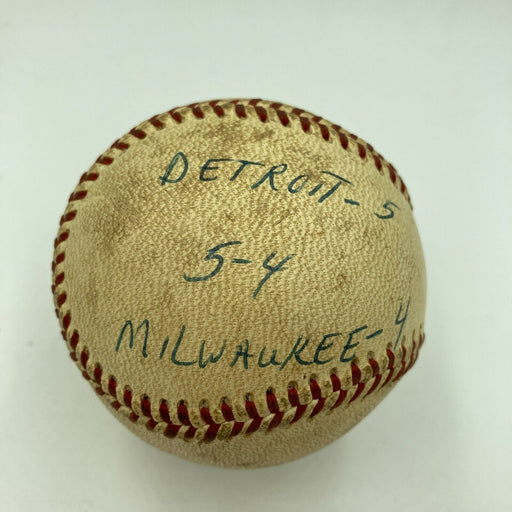 Mickey Lolich Signed Career Win No. 108 Final Out Game Used Baseball Beckett COA