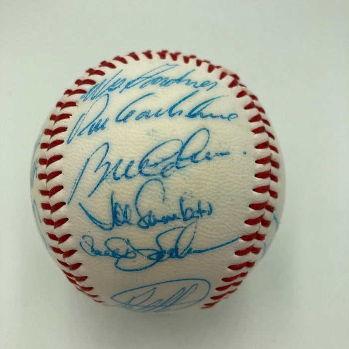 1985 - 1986 New York Mets Team Signed Baseball 28 Sigs With Gary Carter