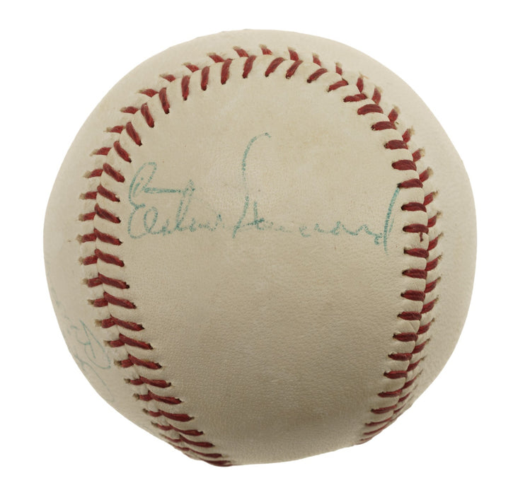 Mickey Mantle Roger Maris Elston Howard Signed 1960's AL Cronin Baseball JSA COA