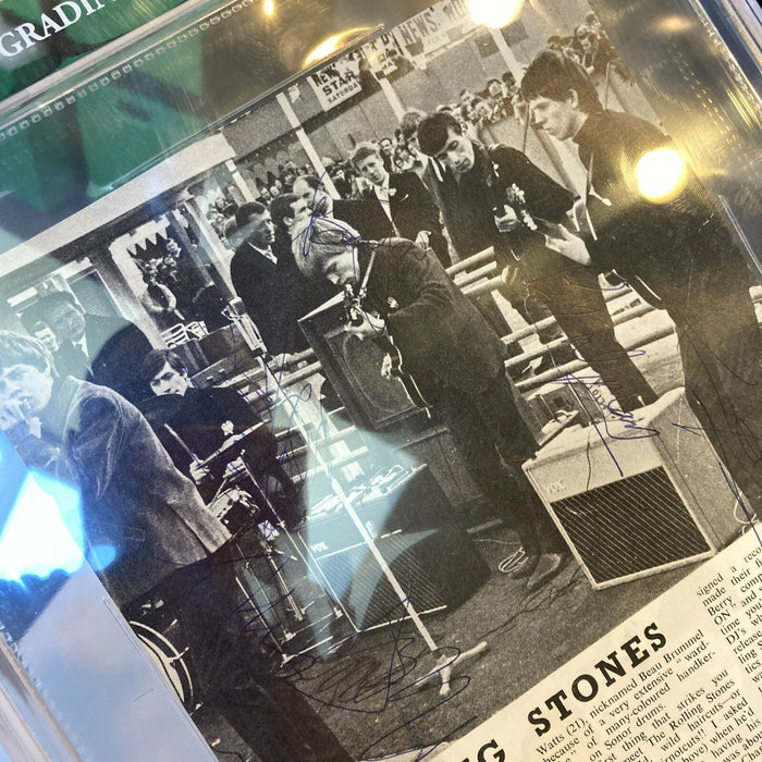 Mick Jagger Keith Richards The Rolling Stones Band Signed 1960's Photo Beckett