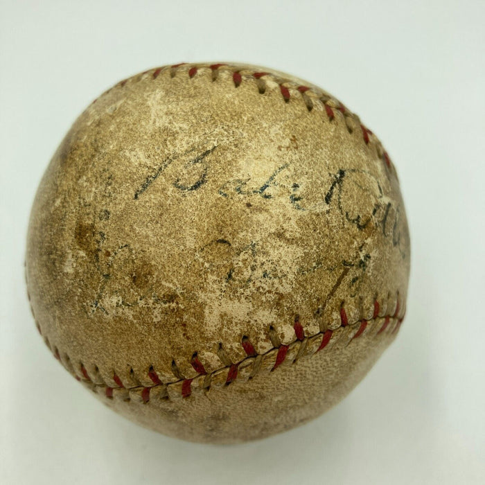 Babe Ruth & Lou Gehrig Sweet Spot Signed 1920's Baseball JSA COA