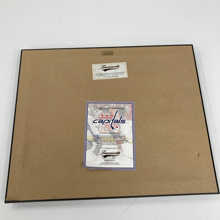 Alex Ovechkin Washington Capitals Record Breaking 65th Goal Piece Of Net Framed