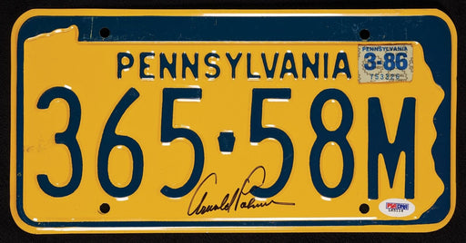 Arnold Palmer Signed Pennsylvania License Plate PGA Golf PSA DNA COA
