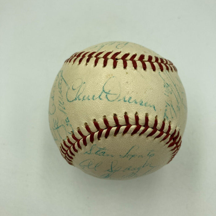 1960 Milwaukee Braves Team Signed Baseball Hank Aaron Eddie Mathews Warren Spahn