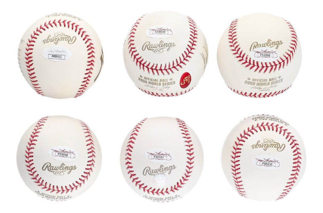 2009 New York Yankees WS Champs Team Signed Baseball Collection 42 Balls JSA COA