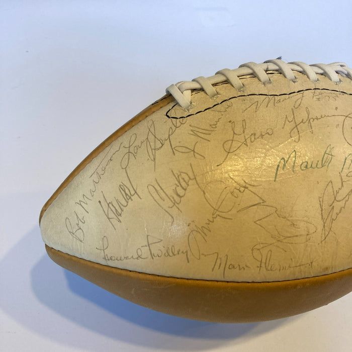 1973 Miami Dolphins Team Signed Vintage Rawlings Football 40+ Sigs JSA COA