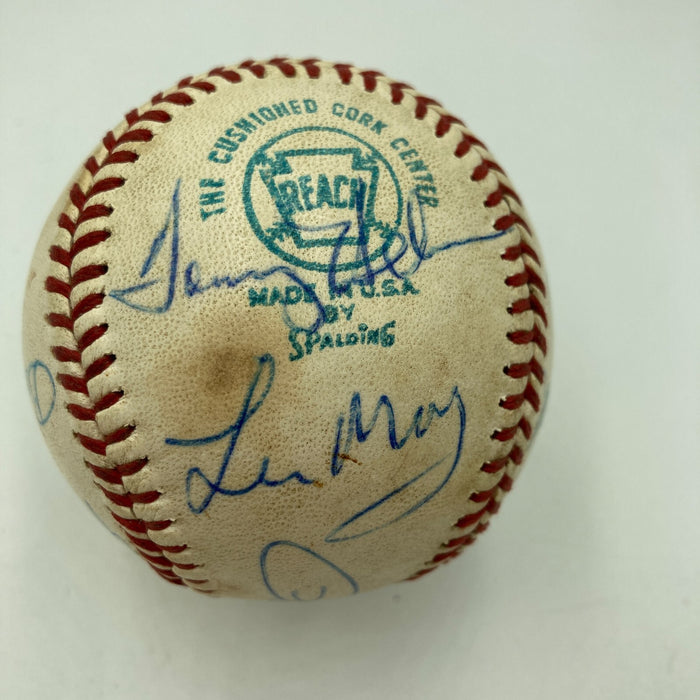 Pete Rose Johnny Bench 1970 Cincinnati Reds Big Red Machine Signed Baseball JSA