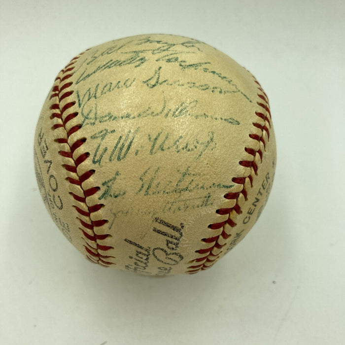 Willie Mays 1954 New York Giants World Series Champs Team Signed Baseball JSA