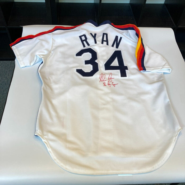 Nolan Ryan "The Ryan Express" Signed 1980's Rawlings Houston Astros Jersey JSA