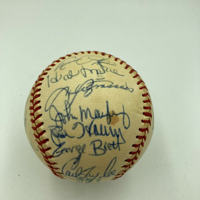 George Brett Rookie 1973 Kansas City Royals Team Signed AL Cronin Baseball JSA