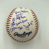 John Sterling Signed Heavily Inscribed STAT Baseball JSA COA RARE!