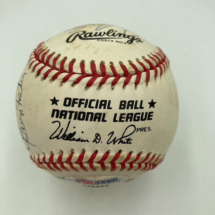 1975 Cincinnati Reds World Series Champs Team Signed Baseball PSA DNA
