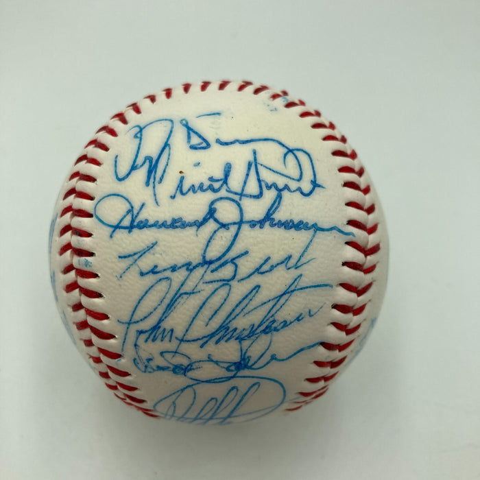 1985 - 1986 New York Mets Team Signed Baseball 28 Sigs With Gary Carter
