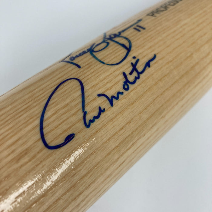 Joe Mauer, Torii Hunter, Paul Molitor Twins Signed Baseball Bat Beckett COA