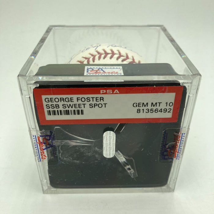 George Foster Signed Major League Baseball PSA DNA Graded 10 GEM MINT