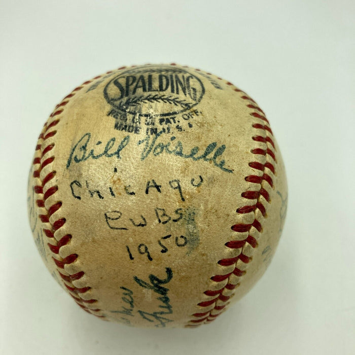 1950 Chicago Cubs Team Signed Official National League Frick Baseball