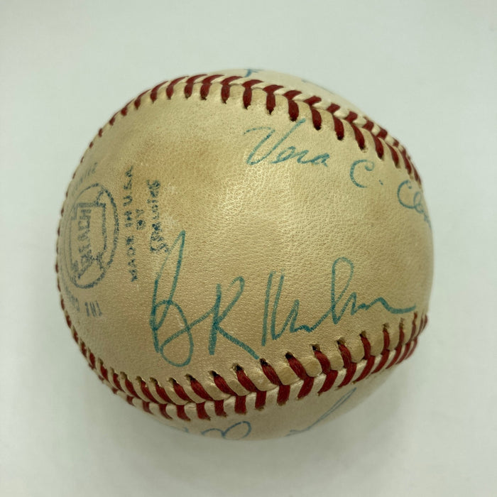 Satchel Paige Roger Maris Stan Musial HOF Legends Signed 1960's Baseball Beckett
