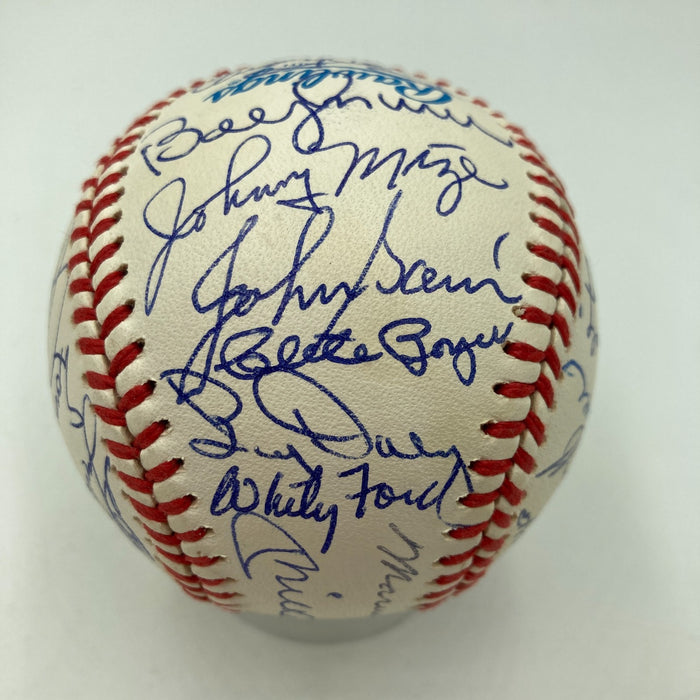 Mickey Mantle New York Yankees Hall Of Fame Legends Multi Signed Baseball JSA